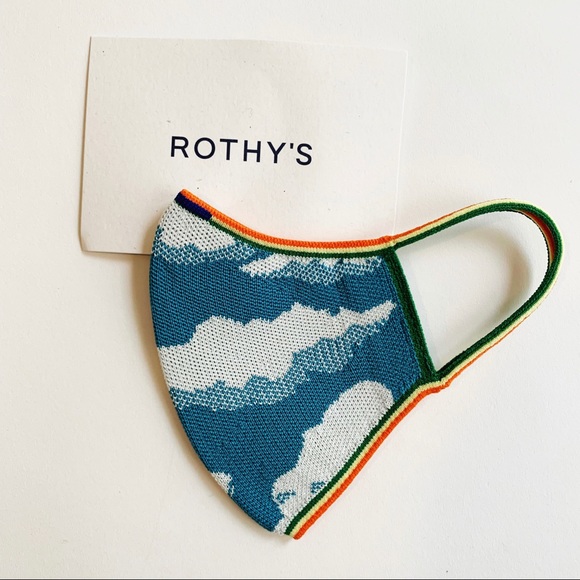 Rothy's Accessories Rothys Kids Face Mask Clouds Blue White Poshmark